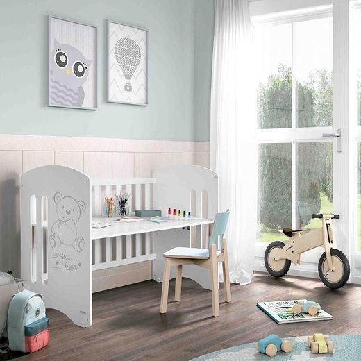 Cuna 120x60 SWEET BEAR BASIC Blanco Micuna