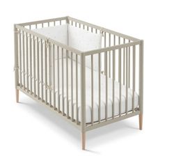 Cuna 120x60 TESORI Beige con colchón, colcha y protector