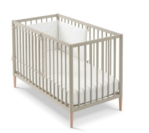 Cuna 120x60 TESORI Beige con colchón, colcha y protector
