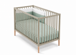Cuna 120x60 TESORI Beige con colchón, colcha y protector