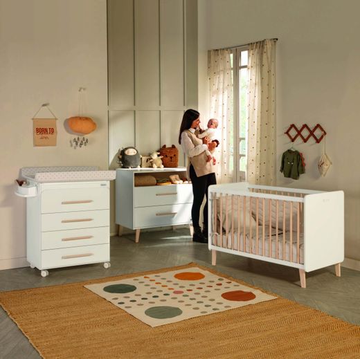 Cuna 120x60 TREVI Blanco/Madera Micuna