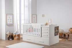Cuna convertible 140x70 con somier nido Padova IKID