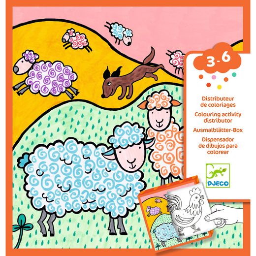 Dispensador de 10 páginas para colorir Djeco