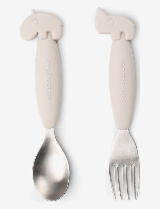 Löffel und Gabel mit einfachem Griff, hergestellt von Deer