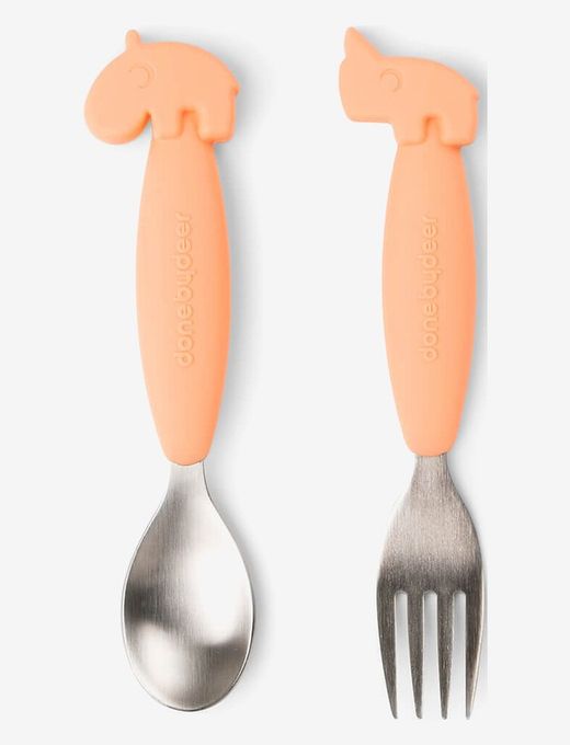 Löffel und Gabel mit einfachem Griff, hergestellt von Deer