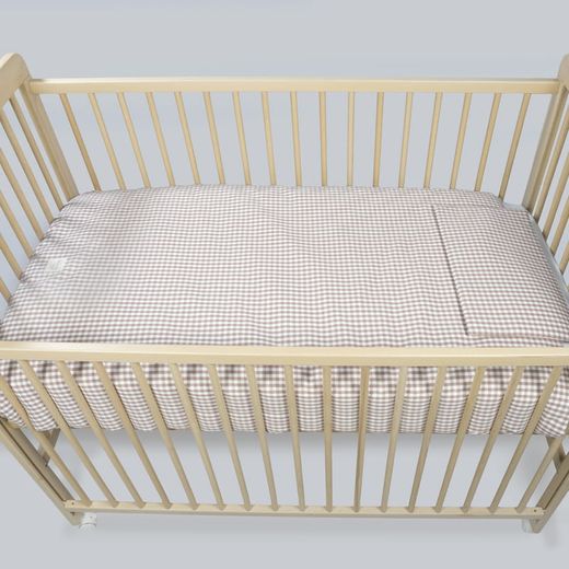 Edredón + bajera + almohada cuna 120x60 tog 2.5 Praliné Walking Mum