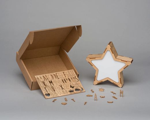 Estrella personalitzable amb kit de lletres - Dual (piles i corrent)