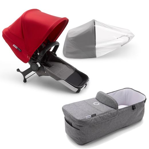 Extensión gemelar completa Bugaboo Donkey3 Aluminio / Gris Melange ...