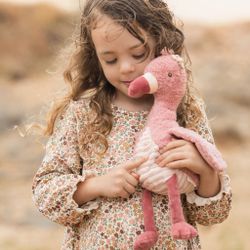 Flamenc de peluix 35cm Safari Little Dutch