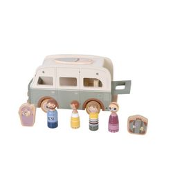 Furgoneta retro y muñecos encajables Little Dutch
