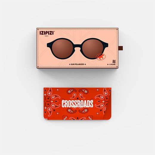 Gafas de sol Izipizi para bebés modelo D (0 a 3 años) - CROSSROADS Black Road