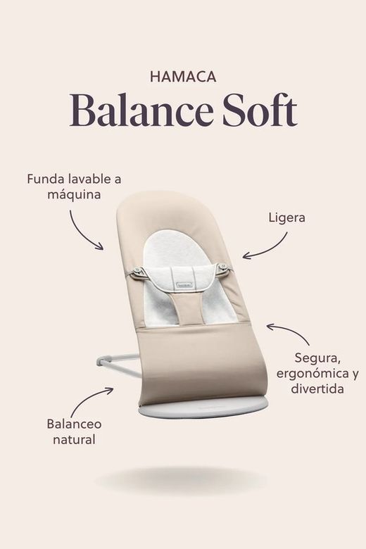 Rede BabyBjörn Balance de tecido macio/algodão