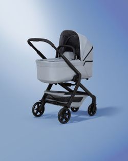 Passeggino Joolz Hub2 completo di navicella, colore grigio lunare speciale.