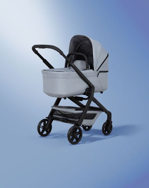Passeggino Joolz Hub2 completo di navicella, colore grigio lunare speciale.