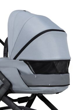 Passeggino Joolz Hub2 completo di navicella, colore grigio lunare speciale.