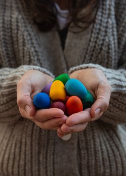 Mandala huevos rainbow