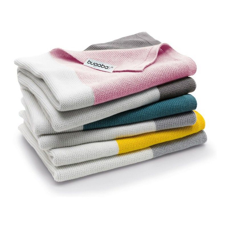 Manta de algodón Bugaboo Blanco / Amarillo