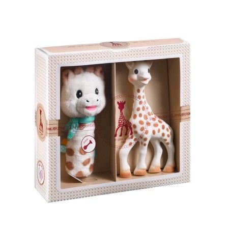 Mi primer set Sophie la girafe + Sonajero peluche Cri-Cri