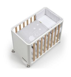 Minicuna 90x50 DOCO Sleeping STYLE con colchón, nórdico, protector y bajera
