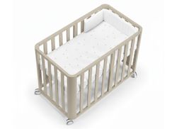 Minicuna DOCO Sleeping PLUS++ Beige con colchón, nórdico, protector y bajera