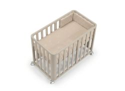 Minicuna DOCO Sleeping PLUS++ Beige con colchón, nórdico, protector y bajera