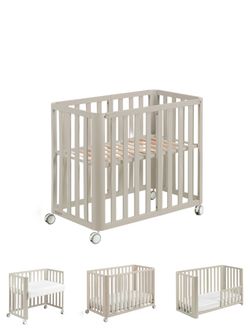 Minicuna DOCO Sleeping PLUS++ Beige (Estructura con colchón 90x50 y 120x60 incluido)