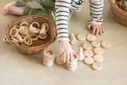 Nins®, Ringe & Münzen. Naturholz - Grapat