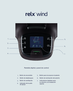 Nuna RELX Wind (+inteligente y con ventilación) (40-105cm giratoria)