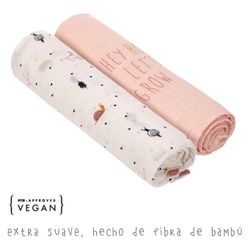 Pack 2 muselinas de bambú 120x120cm LÄSSIG