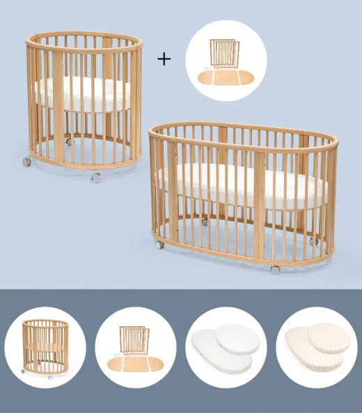 Pack completo Stokke® Sleepi™ V3 (Sleepi Mini, extensión a cama, dos colchones y dos sábanas bajeras)