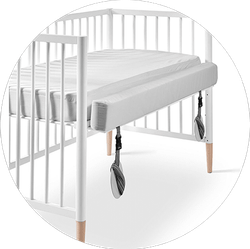 TESORI CO-SLEEPING crib, white (without mattress) (includes Cotinfant co-sleeping kit)