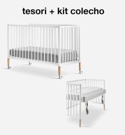 TESORI CO-SLEEPING crib, white (without mattress) (includes Cotinfant co-sleeping kit)