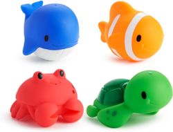 Pack de 4 Ocean Squirters - Animales marinos lanzachorros para el baño - Munchkin