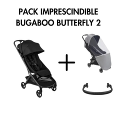 Pack imprescindible Bugaboo Butterfly 2 con barra delantera y capa lluvia