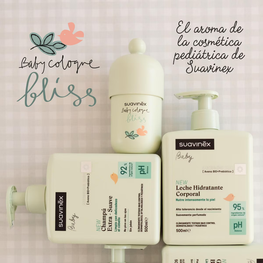 Coffret cadeau bébé Suavinex (Eau de Cologne Bliss + Lait corporel + Gel douche)