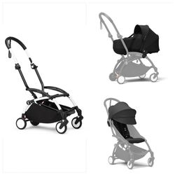 Carrinho de bebê Stokke YOYO3 com moisés e assento (chassi branco)