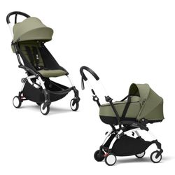 Carrinho de bebê Stokke YOYO3 com moisés e assento (chassi branco)