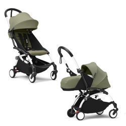 Carrinho de bebê Stokke YOYO3 com kit para recém-nascido e assento (chassi branco)
