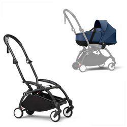 YOYO3 com alcofa para recém-nascido (chassi preto)