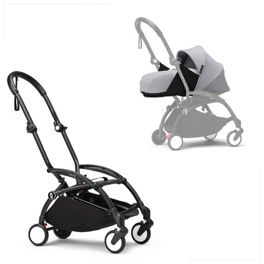 YOYO3 com kit para recém-nascidos 0+ (chassi preto)