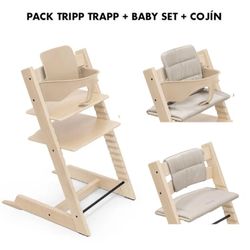 Pack trona Stokke Tripp Trapp + Baby Set + Coixí