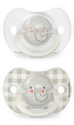 Confezione x2 ciucci in silicone con anello luminoso 6/18m Suavinex