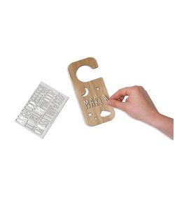 Placa de maçaneta com kit de letras, modelo Hearts