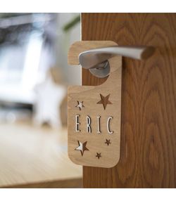 Door knob plate with letter kit, Stars model