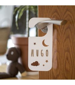 Placa de maçaneta com kit de letras, modelo noturno