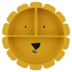 Silicone compartmentalized plate with suction cup - Mrs. Cat Trixie
