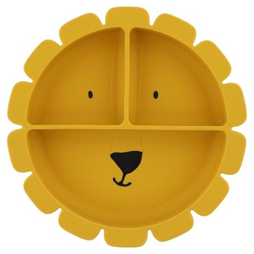 Silicone compartmentalized plate with suction cup - Mrs. Cat Trixie