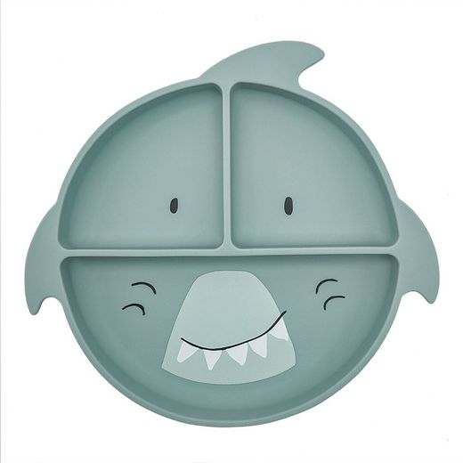 Silicone compartmentalized plate with suction cup - Mrs. Cat Trixie