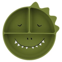 Silicone compartmentalized plate with suction cup - Mrs. Cat Trixie