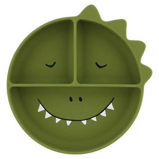 Silicone compartmentalized plate with suction cup - Mrs. Cat Trixie